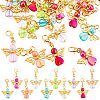 40Pcs 10 Colors Angel Acrylic Pendant Decorations HJEW-PH02043-6