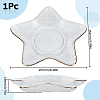1Pc Ocean Series Transparent Gold Rim Glass Jewelry Plates AJEW-SC0002-79B-2