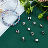 DICOSMETI 36Pcs 6 Styles 304 Stainless Steel European Beads STAS-DC0017-26-5