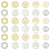 20Pcs 10 Styles Rack Plating Brass Hollow Out Connector Charms KKC-FS0001-02-1