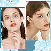 80Pcs 4 Style Flat Round 304 Stainless Steel Earring Settings STAS-SP0001-60-5