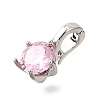 Brass Micro Pave Cubic Zirconia Charms KK-D356-05D-P-2