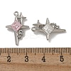 Rack Plating Alloy Rhinestone Pendants PALLOY-F312-20P-3