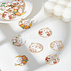 16Pcs 4 Styles Rabbit & Flower Alloy Enamel Pendants ENAM-LP0002-51-1
