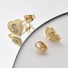 Rack Plating Brass Micro Pave Clear Cubic Zirconia Stud Earrings EJEW-K299-01G-S-3