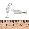 SHEGRACE Brass Clear Cubic Zirconia Charms XGRQ3P899-631P-3