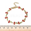 304 Stainless Steel Enamel Link Bracelets for Women BJEW-K226-16G-5