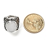 Natural Quartz Crystal Adjustable Rings RJEW-I108-02AS-14-5