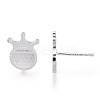 925 Sterling Silver Stud Earrings STER-T004-50S-3