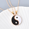 2Pcs Yin-yang Alloy Black and White Enamel Pendant Necklaces Set for Couple Friends FS-WG7AECA-01-1