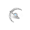 Alloy Resin with Crescent Moon Open Cuff Ring LS-PW23031684096-1-1