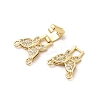 Brass Micro Pave Clear Cubic Zirconia Watch Band Clasps KK-A266-23G-2
