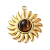 Natural Tiger Eye Sun Pendants LS-STAS-P328-05G-01-1