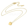 Ion Plating(IP) 304 Stainless Steel Crystal Rhinestone Heart Pendant Necklaces for Women NJEW-K276-16G-3
