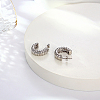 Non-Tarnish 304 Stainless Steel Arch Stud Earrings FU7272-2-2