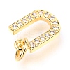 Brass Micro Pave Cubic Zirconia Charms ZIRC-O037-05G-3