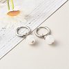 Natural White Jade Beads Earrings for Girl Women Gift EJEW-JE04607-03-4