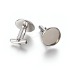 Tarnish Resistant 304 Stainless Steel Cufflinks Settings LS-STAS-E471-03A-P-2