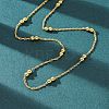 304 Stainless Steel Double Round Rope Chain Necklaces NJEW-C073-10G-1