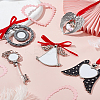 5 Sets 5 Styles Zinc Alloy Heat Transfer Sublimation Blank Pendant Decorations AJEW-GA0007-53-5