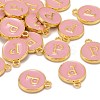 Golden Plated Alloy Enamel Charms X-ENAM-S118-07P-4