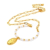 Alloy Rhinestone Pendant Necklaces for Women NJEW-U013-10G-01-2