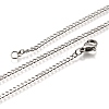 Non-Tarnish 304 Stainless Steel Curb Chain Necklaces NJEW-L162-01B-P-3