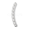 304 Stainless Steel Curved Tube Beads LS-STAS-M071-03F-P-2