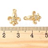 Brass Micro Pave Clear Cubic Zirconia Pendants KK-U064-10G-3