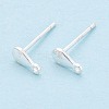Teardrop 925 Sterling Silver Stud Earring Finddings STER-K174-14S-4