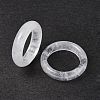 Natural Quartz Crystal Plain Band Ring RJEW-P044-01A-09-3