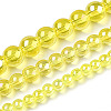 Electroplate Transparent Glass Beads Strands GLAA-T032-T10mm-AB12-4