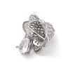 Rack Plating Brass with Cubic Zirconia Pendants KK-Q010-04P-2