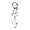 Synthetic Turquoise Cross Pendant Decorations HJEW-JM01531-02A-1