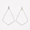304 Stainless Steel Wire Pendants STAS-S103-09-2