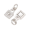 Brass Micro Pave Cubic Zirconia Pendants KK-B167-18P-2