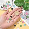 30Pcs 6 Colors Alloy Enamel Pendants ENAM-YW0004-98-4