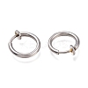 304 Stainless Steel Retractable Clip-on Hoop Earrings STAS-O135-01A-2