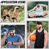 5Pcs 5 Colors 95% Polyester & 5% Spandex Yarns Exercise Elastic Headbands OHAR-CY0001-12-4