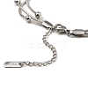 Non-Tarnish 304 Stainless Steel Satellite Chains Triple Layer Multi-strand Bracelet for Women LS-BJEW-M040-01P-3