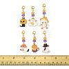 6Pcs Alloy Enamel Pendant Decorations HJEW-FS00059-5