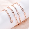Brass Paperclip Chains Necklaces for Women NJEW-D302-69RG-2