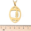 201 Stainless Steel Hollow Rugby Pendant Necklaces NJEW-D318-01G-5
