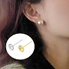 SUPERFINDINGS 32Pcs 8 Style Rack Plating Brass Stud Earring Findings KK-FH0005-67-5