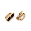 304 Stainless Steel Rhinestone Watch Band Charms STAS-P431-39B-G-2