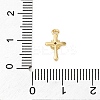 Brass Micro Pave Clear Cubic Zirconia Charms KK-V016-22E-G-3