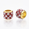 Brass European Beads CPDL-R002-02G-06-2