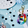 140Pcs 2 Colors Food Grade Eco-Friendly Silicone Abacus Beads SIL-SC0013-71-3