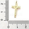 Brass Pave Clear Cubic Zirconia Connector Charms KK-M101-02F-G02-3