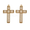 304 Stainless Steel Micro Pave Cubic Zirconia Pendants STAS-A132-04B-G-1